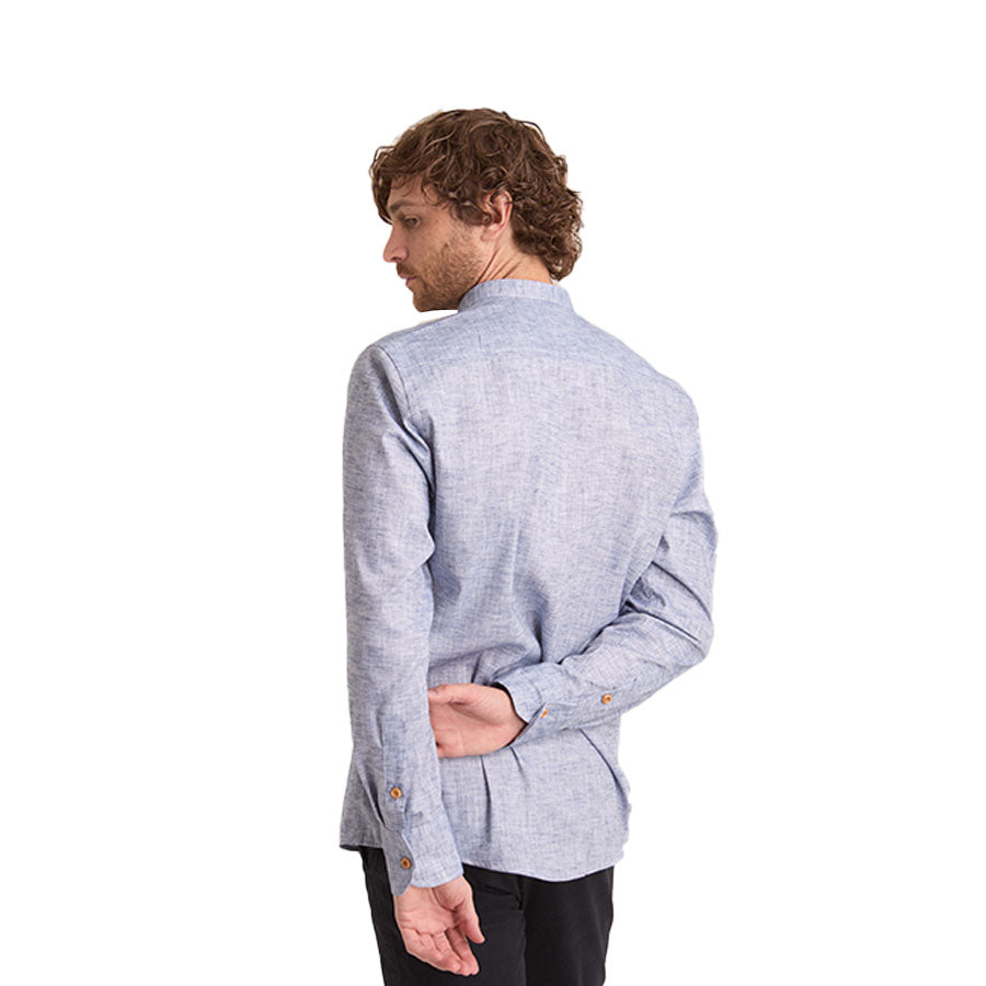 Camisa de Manga Larga Gris Hombre