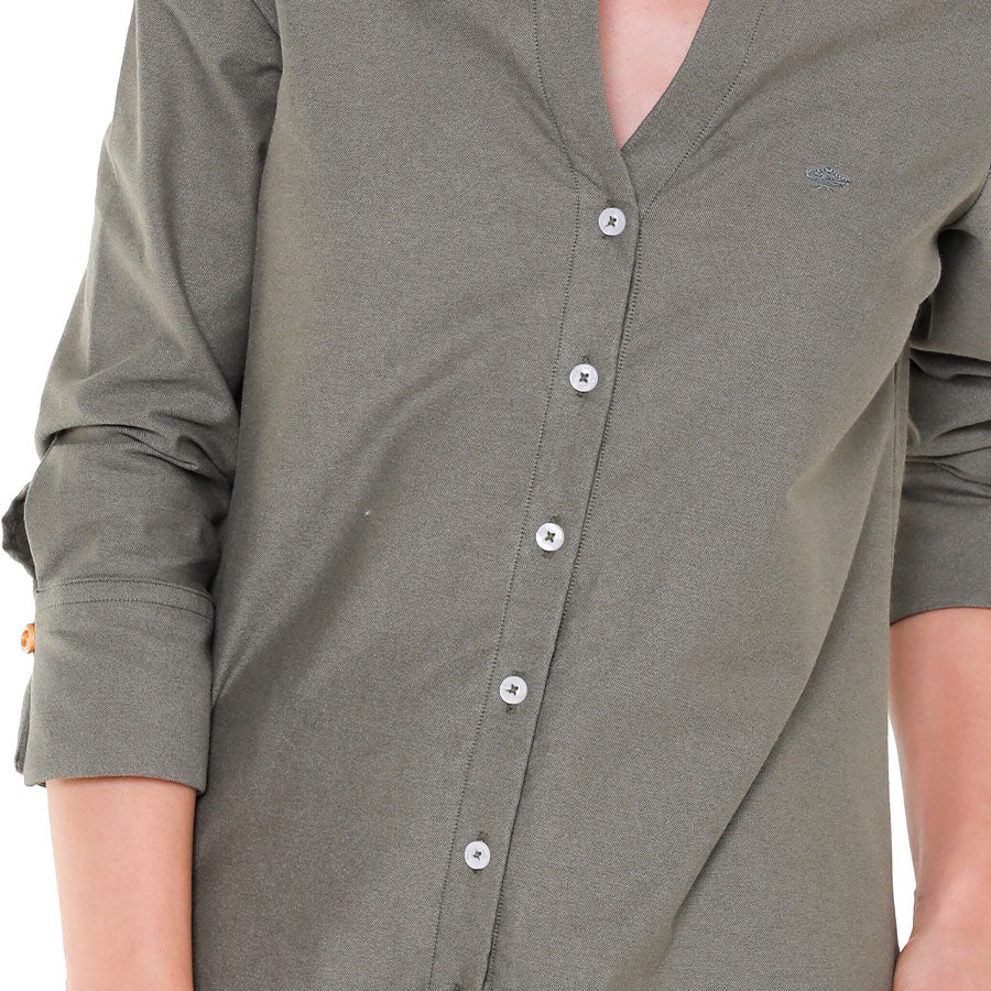Camisa de Manga 3/4 Verde Militar D-27