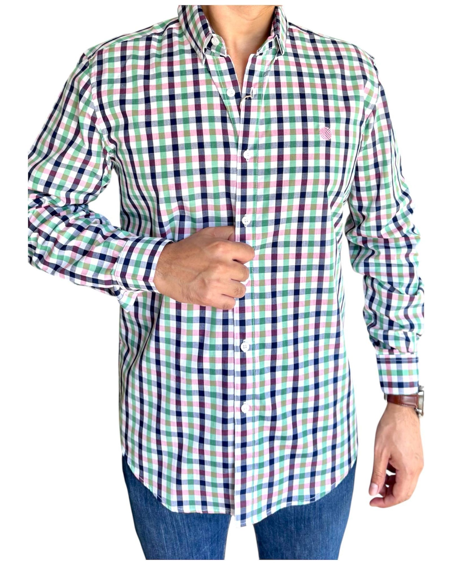 Camisa De Manga Larga A Cuadros MR-1439