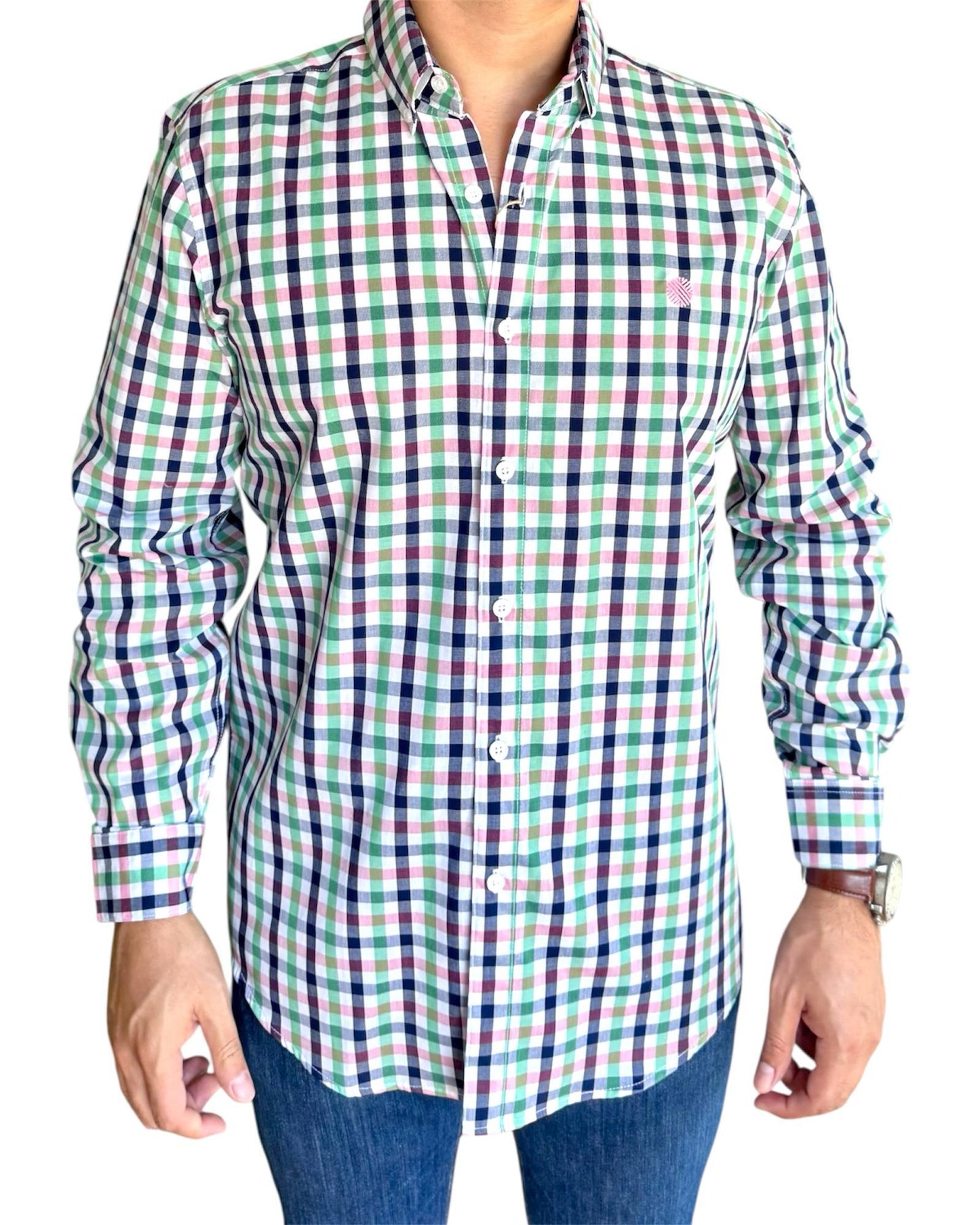 Camisa De Manga Larga A Cuadros MR-1439