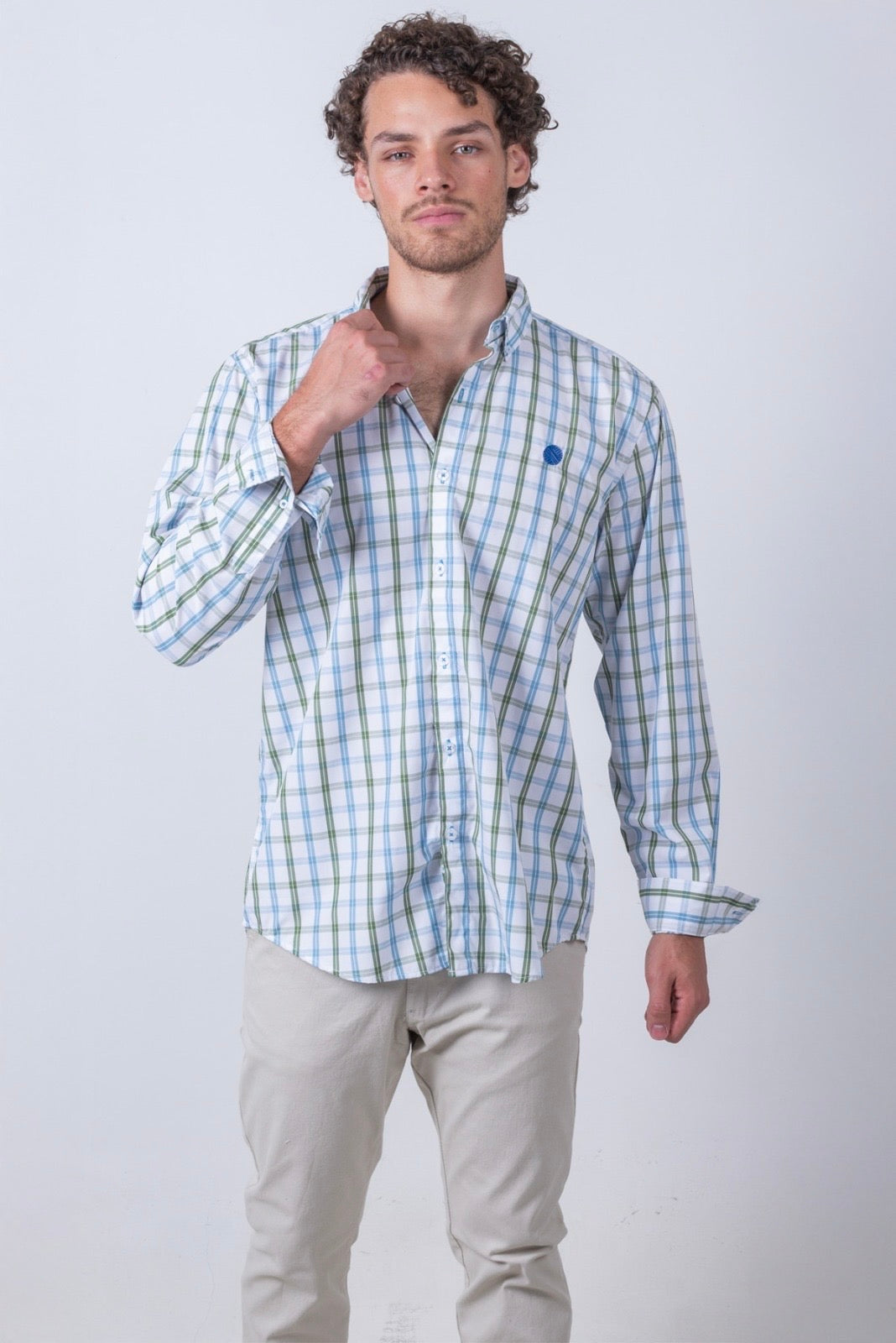 Camisa De Manga Larga A Cuadros MR-1480