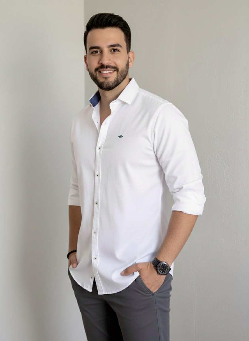 Camisa de Manga Larga Blanco C-15