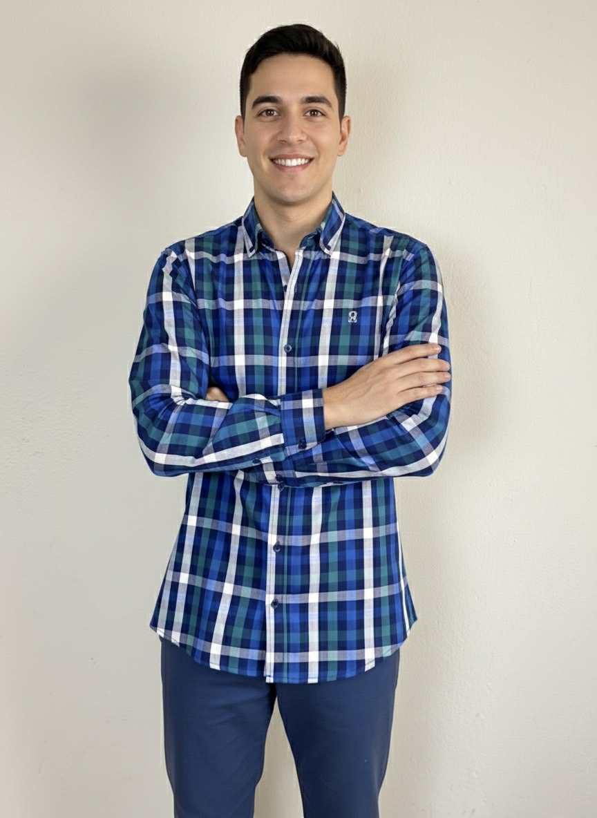 Camisa Cuadros Azul Multicolor