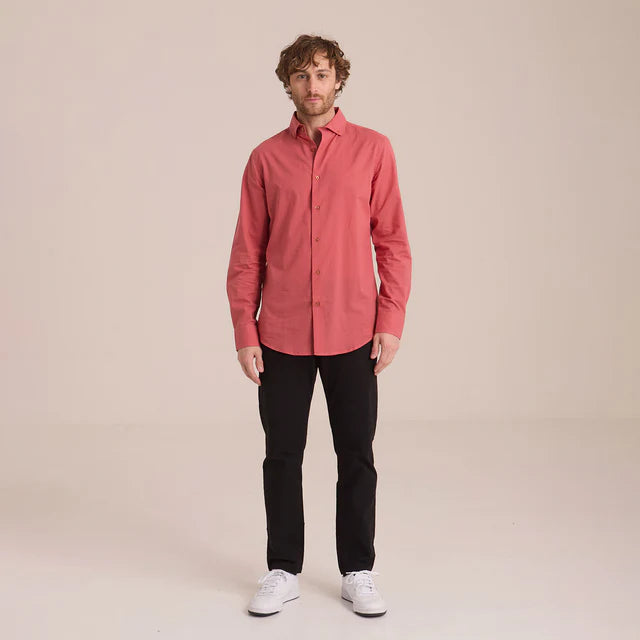 Camisa de Manga Larga Rojo Hombre