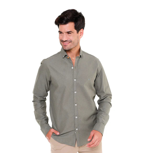 Camisa de Manga Larga Verde Militar C-27