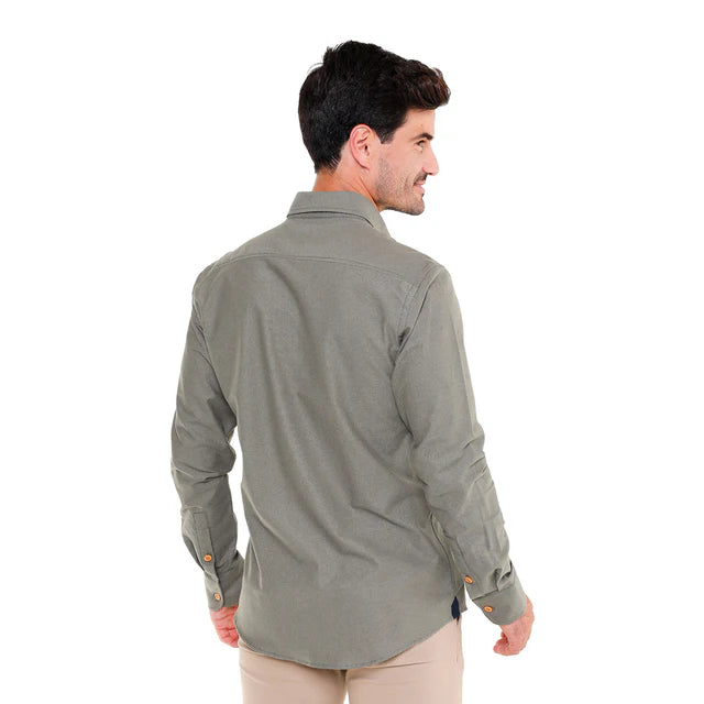 Camisa de Manga Larga Verde Militar C-27