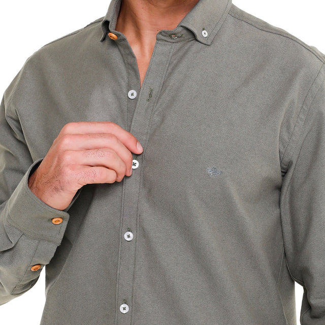 Camisa de Manga Larga Verde Militar C-27