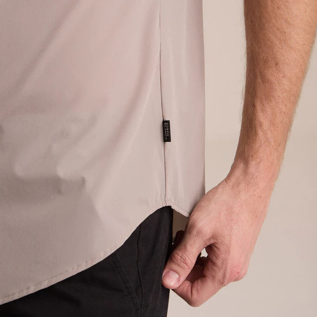 Camisa Explorer Manga Corta Hombre Gris Alto Rendimiento