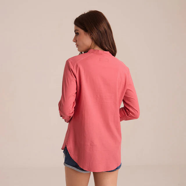 Camisa de Manga Larga Rojo Mujer