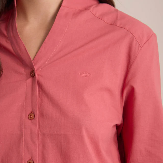 Camisa de Manga Larga Rojo Mujer