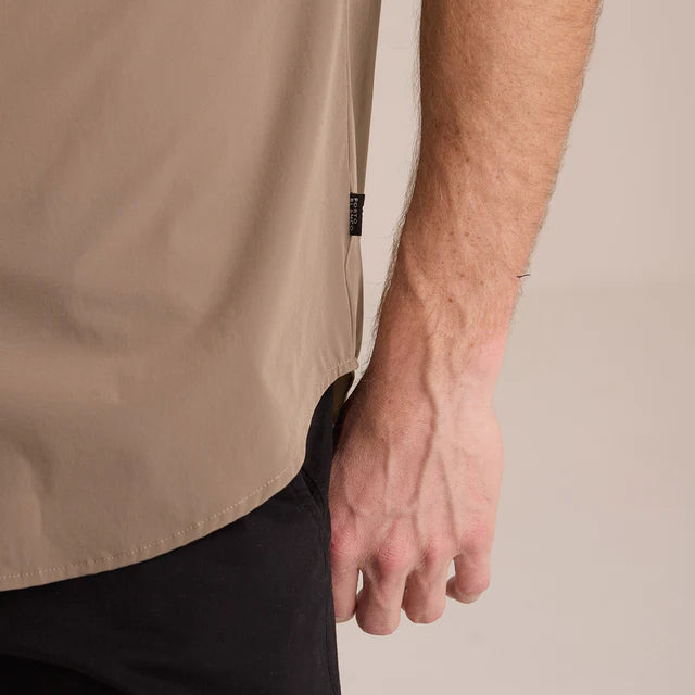 Camisa Explorer Manga Corta Hombre Verde Militar Alto Rendimiento