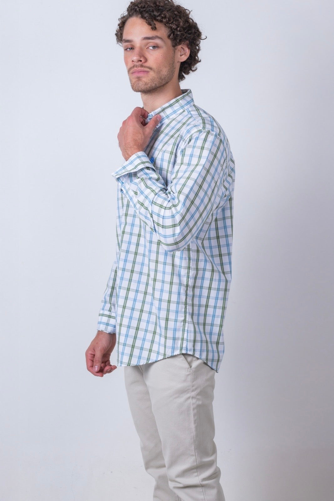 Camisa De Manga Larga A Cuadros MR-1480