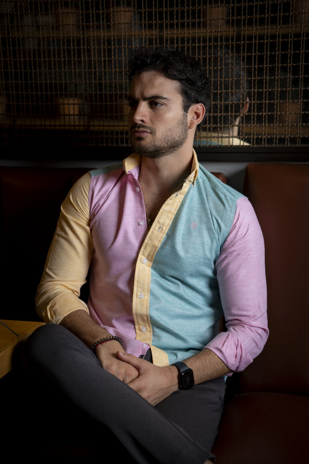 Camisa de Manga Larga Combinaciones Menta, Rosa Y Amarillo FOR 2938