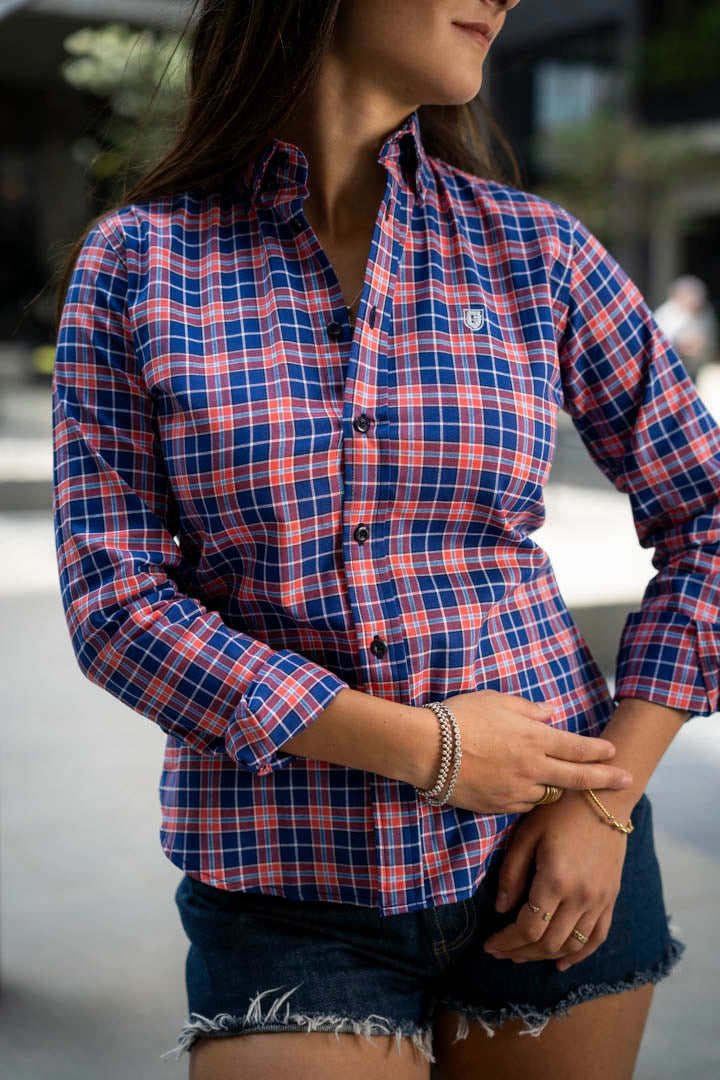 Camisa de Manga Larga Multicuadros FOR 3110