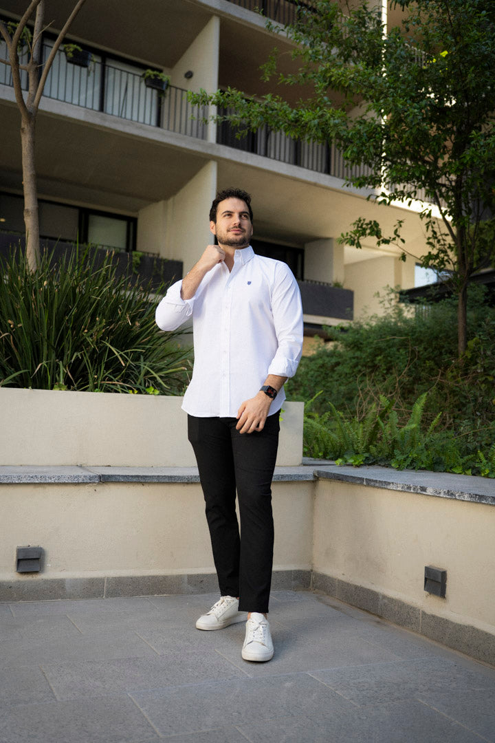Camisa de Manga Larga Blanco FOR 3123