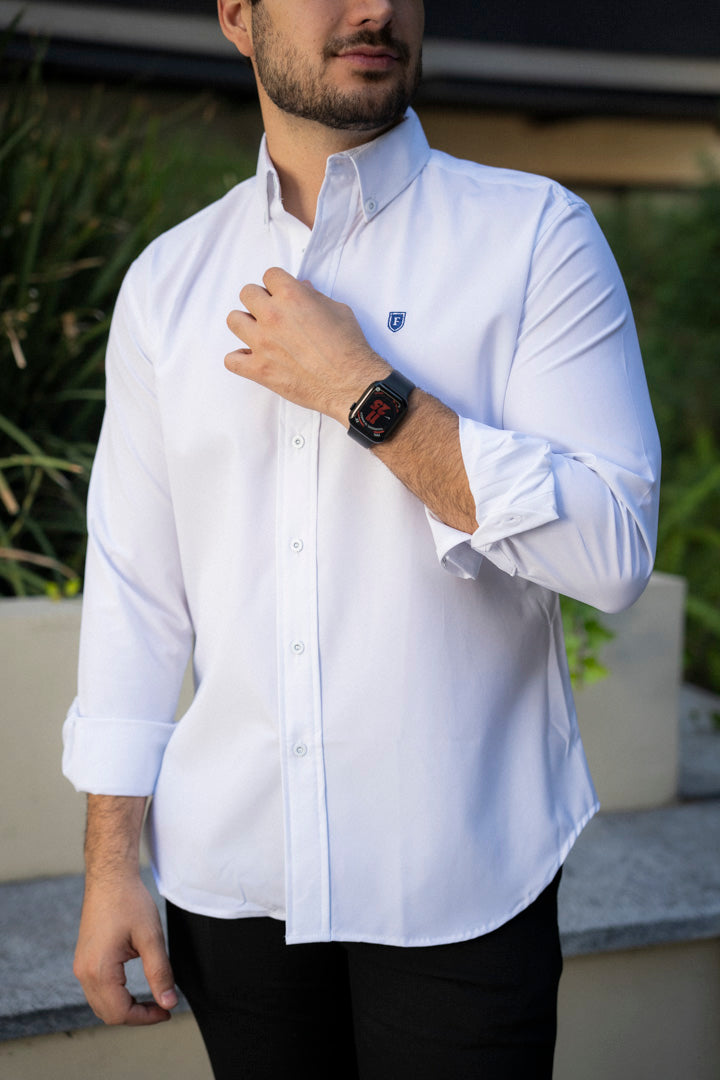 Camisa de Manga Larga Blanco FOR 3123