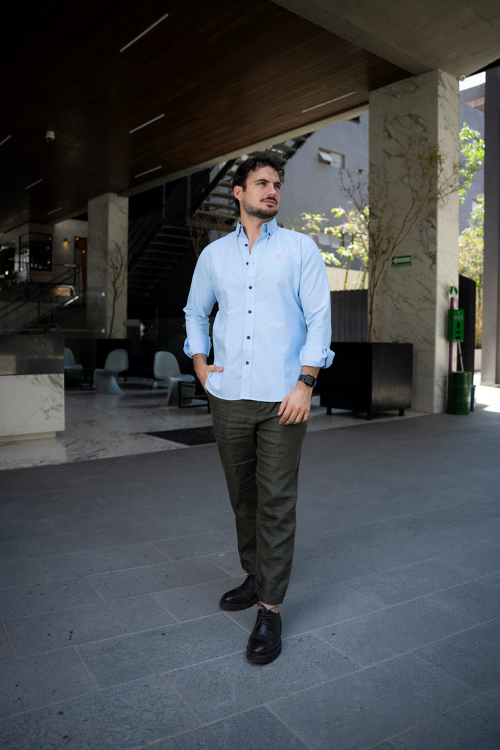 Camisa de Manga Larga Azul Cielo FOR 3161