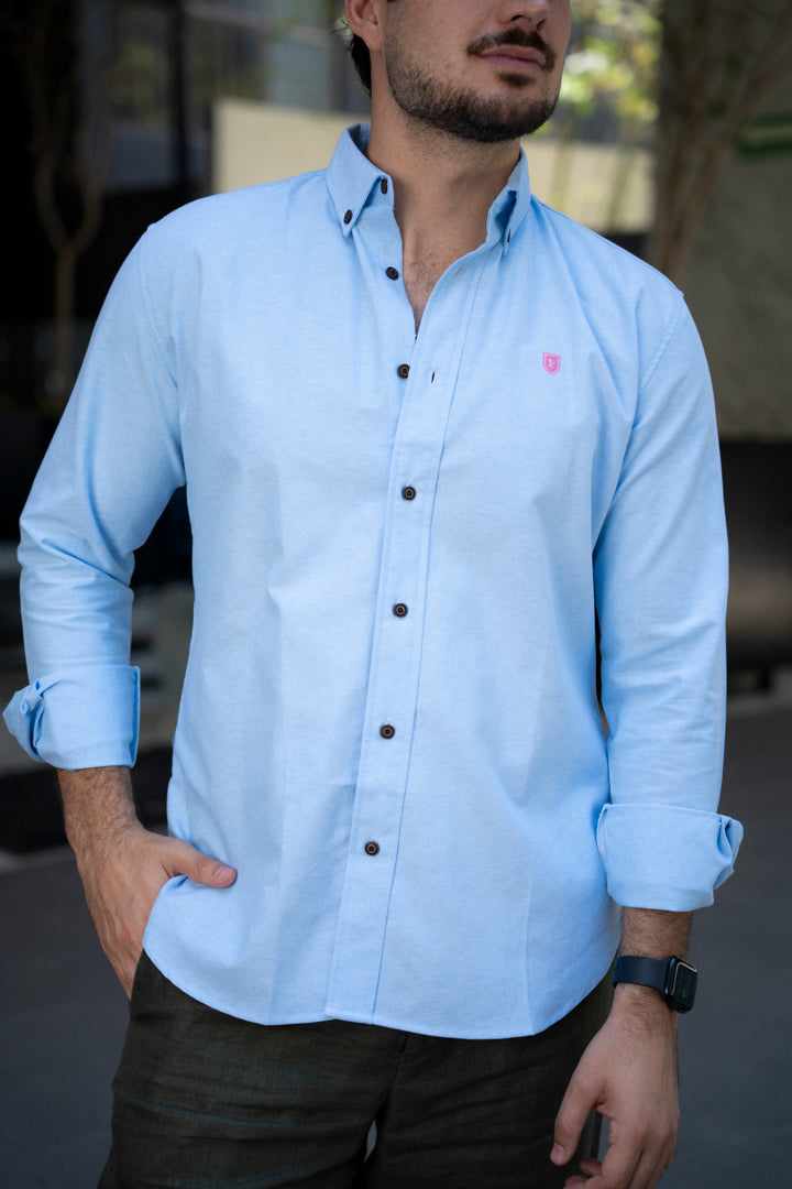 Camisa de Manga Larga Azul Cielo FOR 3161