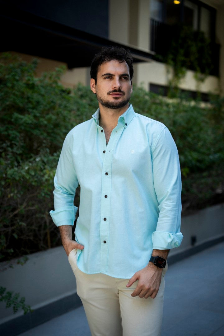 Camisa de Manga Larga Menta FOR 3163