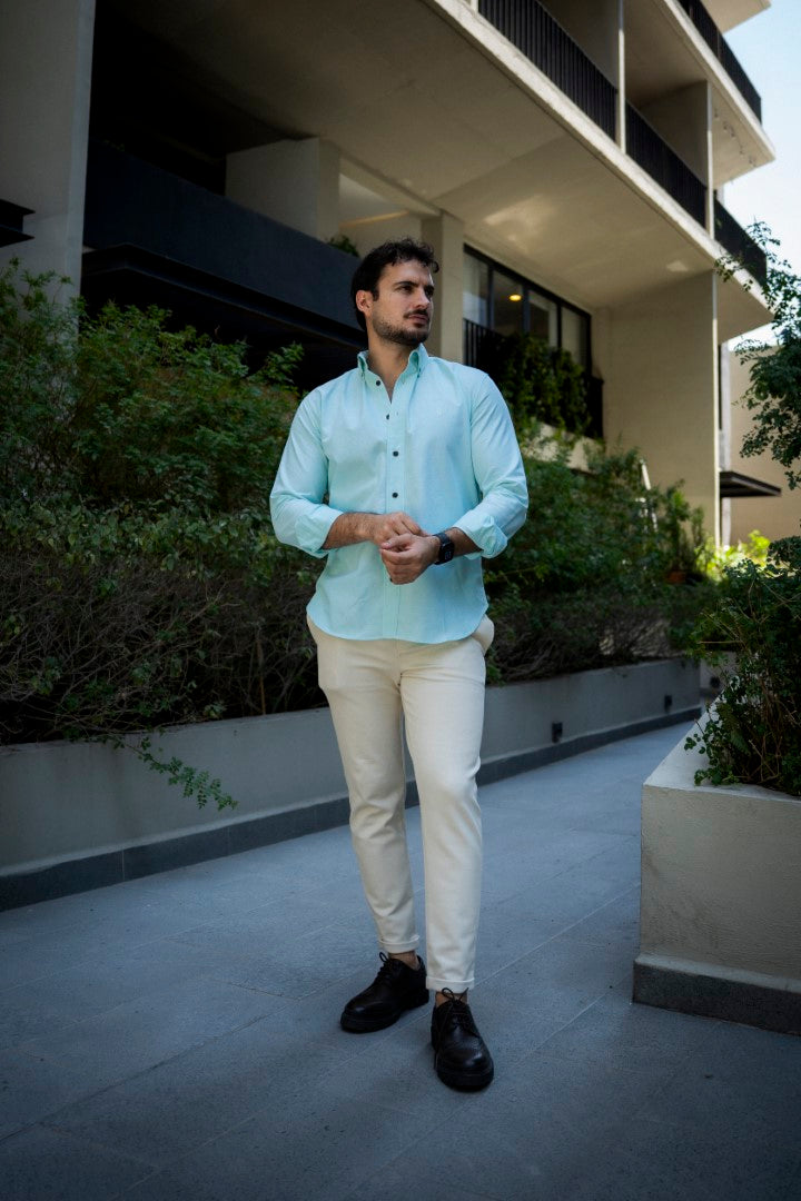 Camisa de Manga Larga Menta FOR 3163