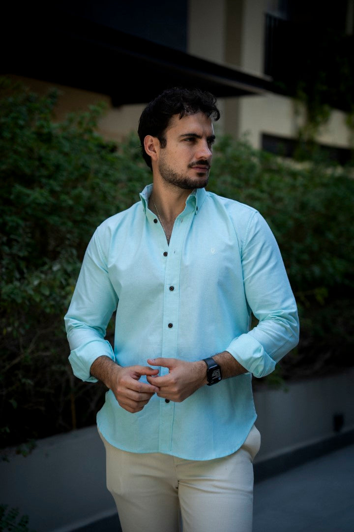 Camisa de Manga Larga Menta FOR 3163