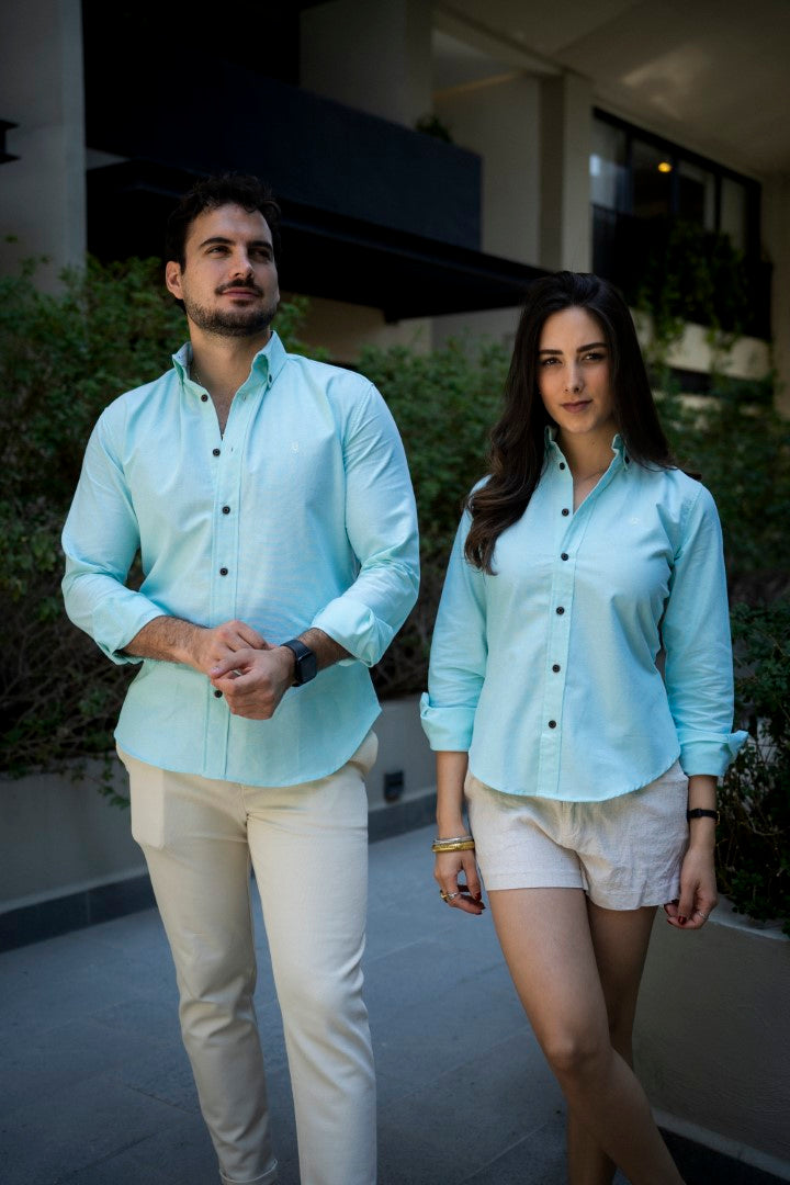 Camisa de Manga Larga Menta FOR 3163