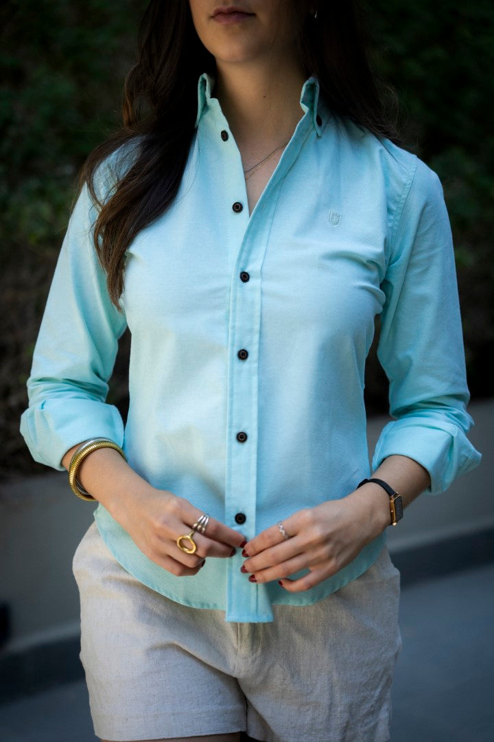 Camisa de Manga Larga Menta FOR 3164
