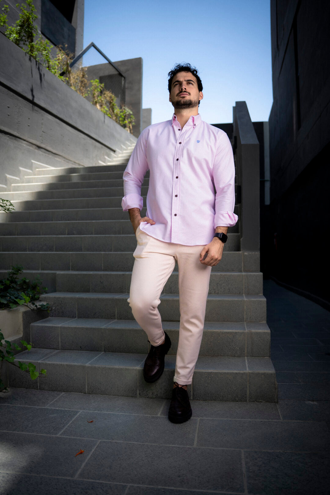 Camisa de Manga Larga Rosa FOR 3165