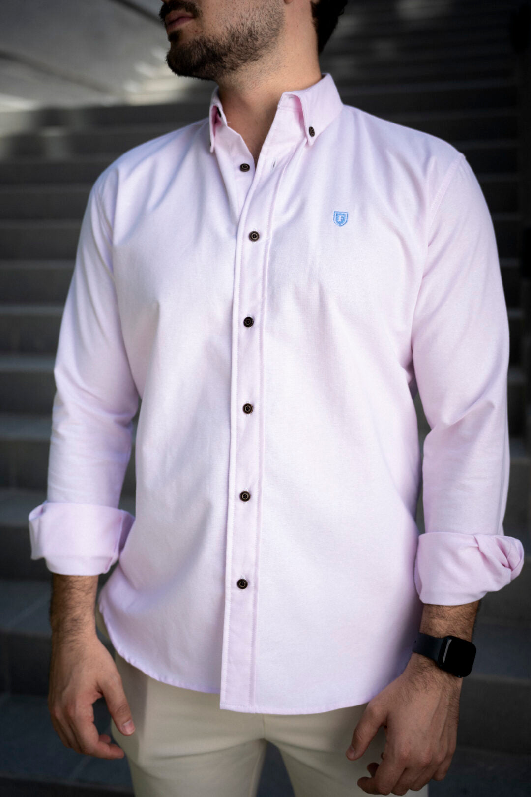Camisa de Manga Larga Rosa FOR 3165