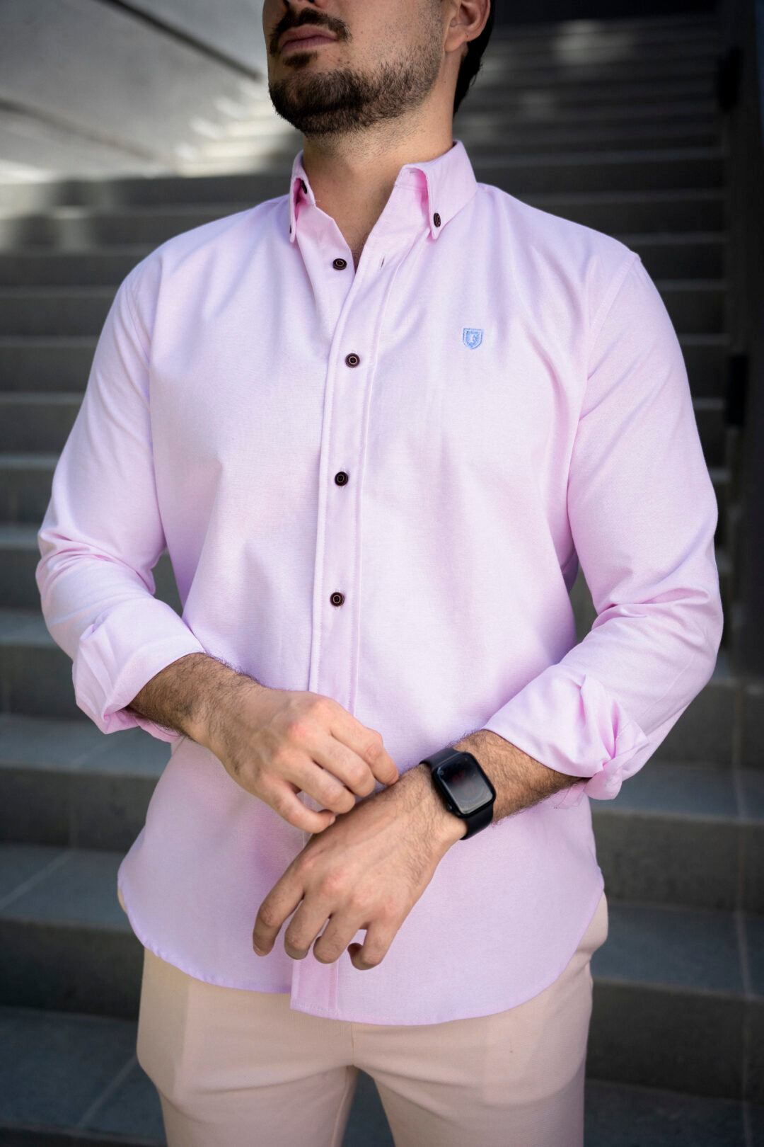 Camisa de Manga Larga Rosa FOR 3165