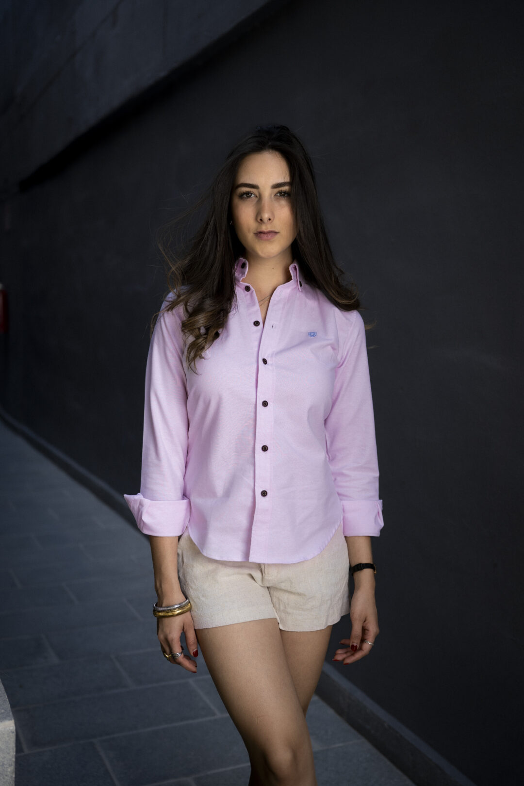 Camisa de Manga Larga Rosa FOR 3166