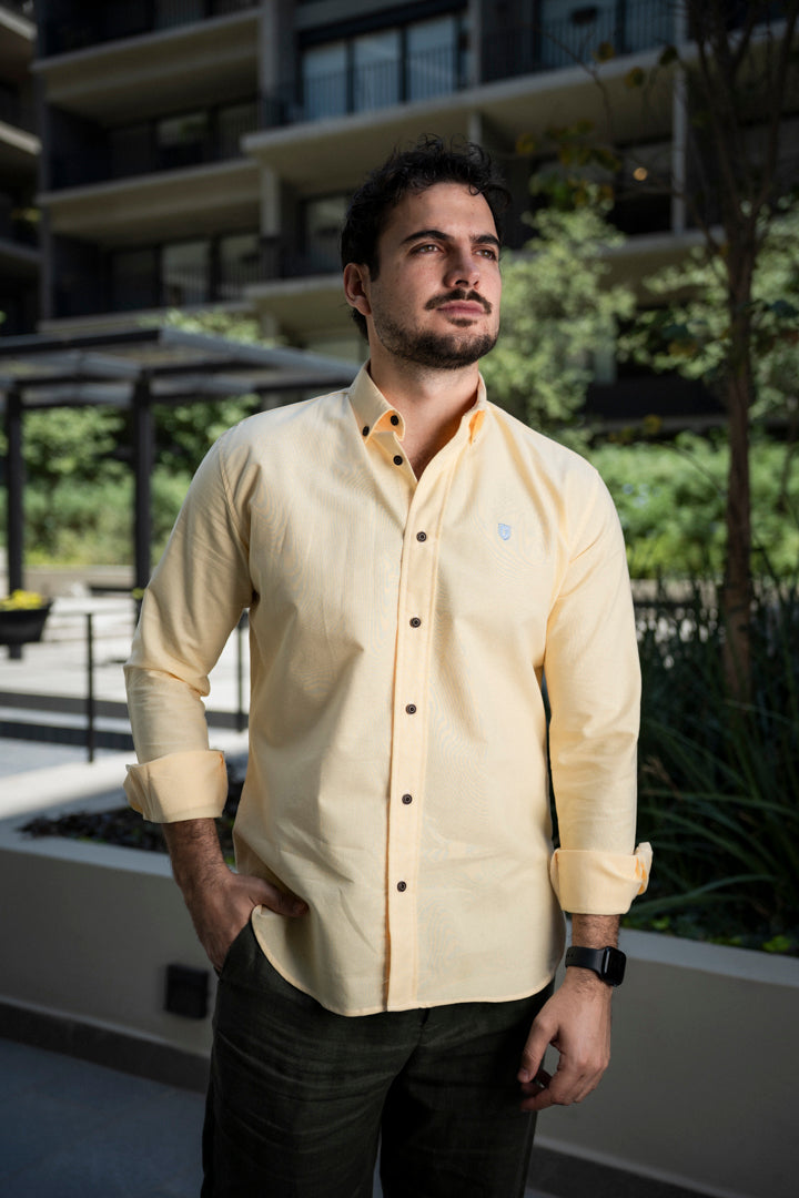 Camisa de Manga Larga Amarillo FOR 3167