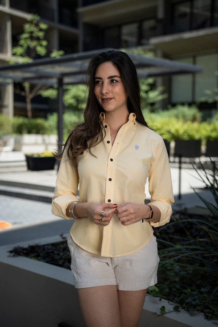 Camisa de Manga Larga Amarilla FOR 3168