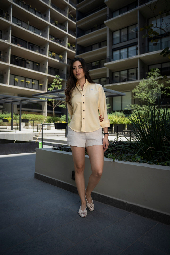 Camisa de Manga Larga Amarilla FOR 3168