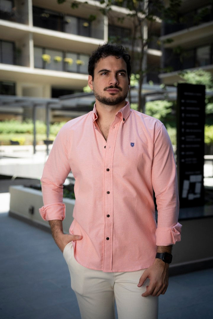 Camisa de Manga Larga Naranja FOR 3169
