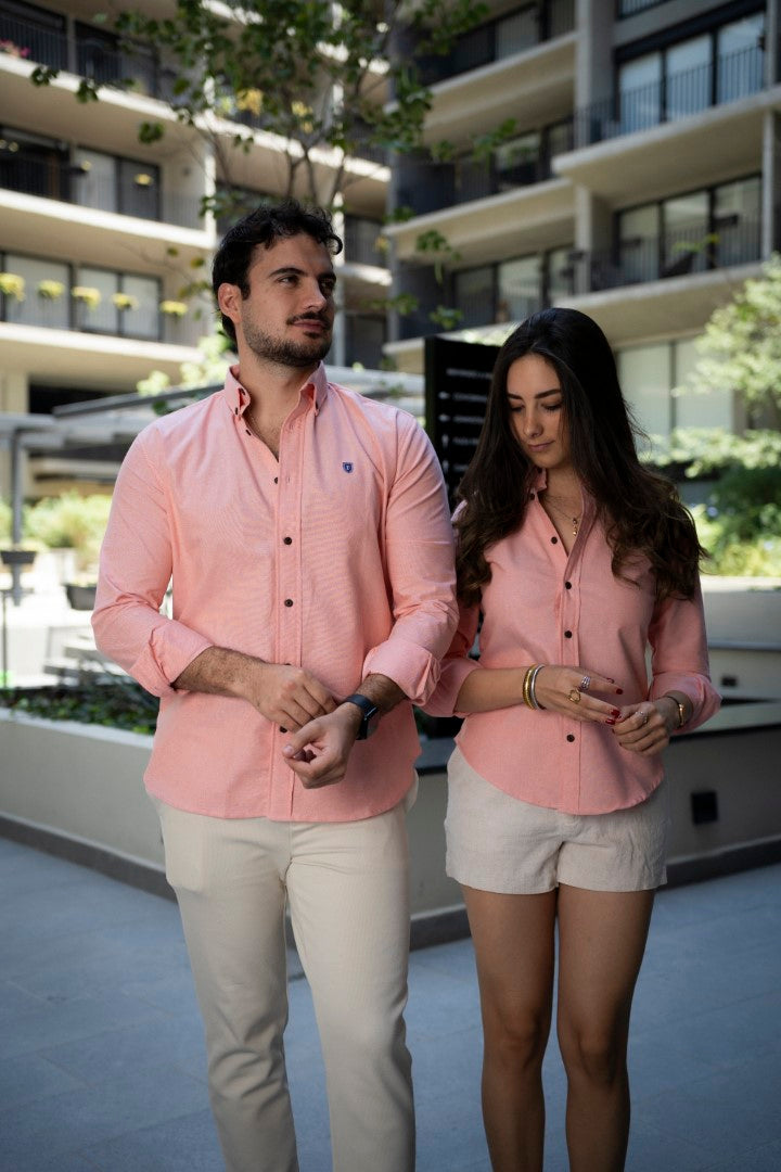 Camisa de Manga Larga Naranja FOR 3169