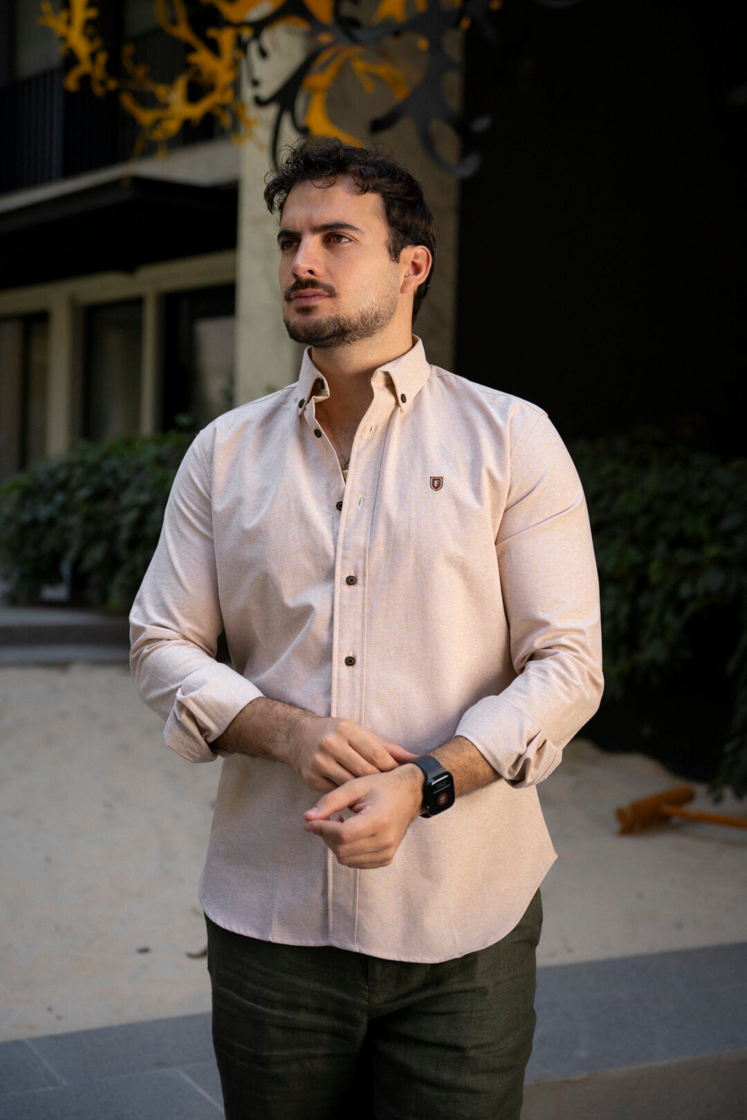 Camisa de Manga Larga Beige FOR 3171