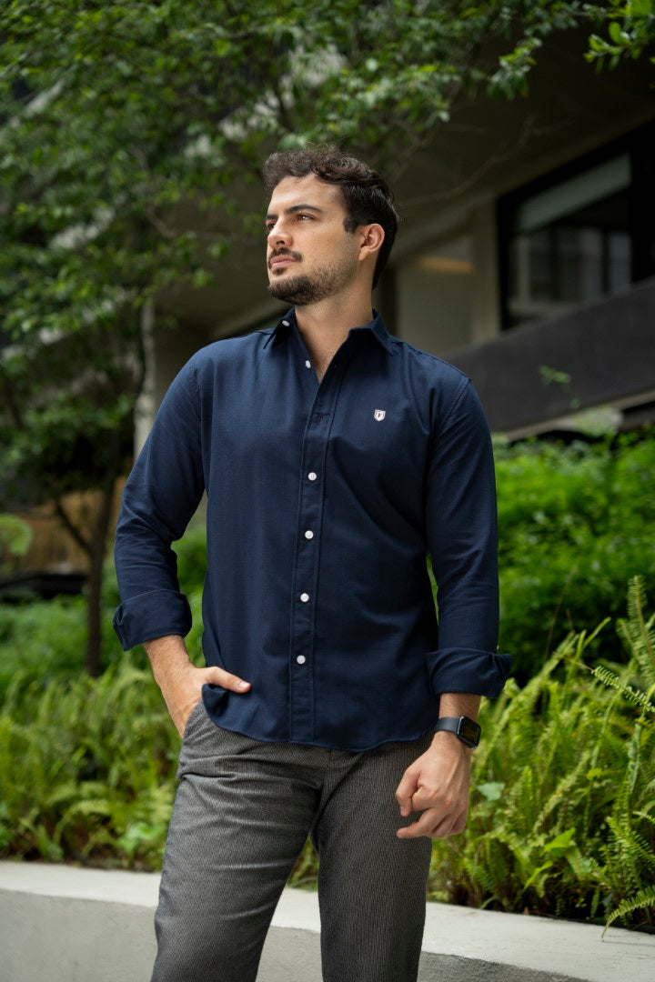 Camisa de Manga Larga Marino FOR 3211