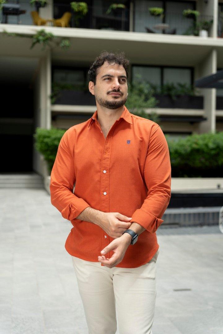 Camisa de Manga Larga Ladrillo FOR 3213