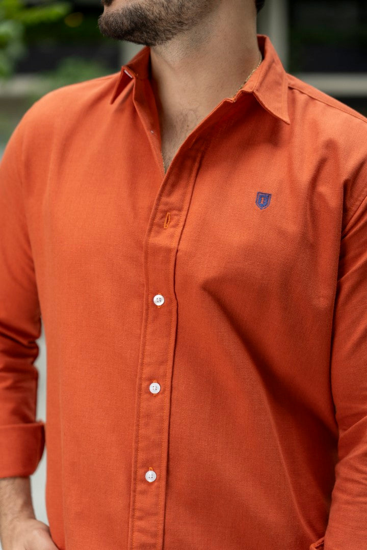 Camisa de Manga Larga Ladrillo FOR 3213