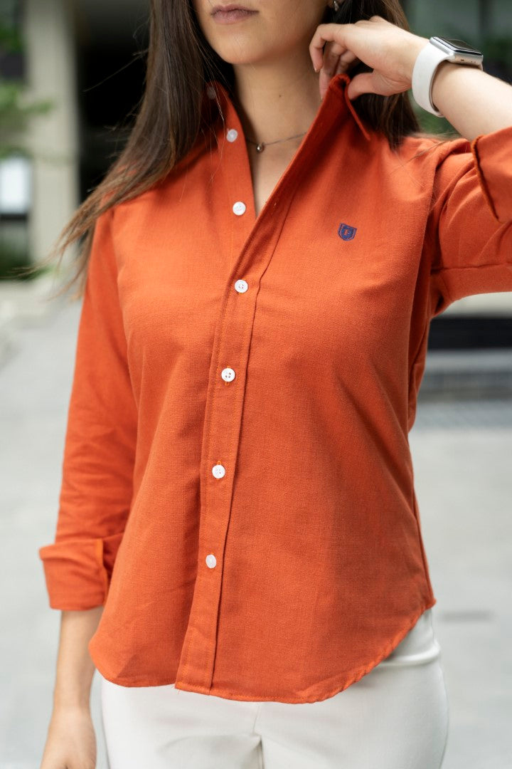 Camisa de Manga Larga Ladrillo FOR 3214