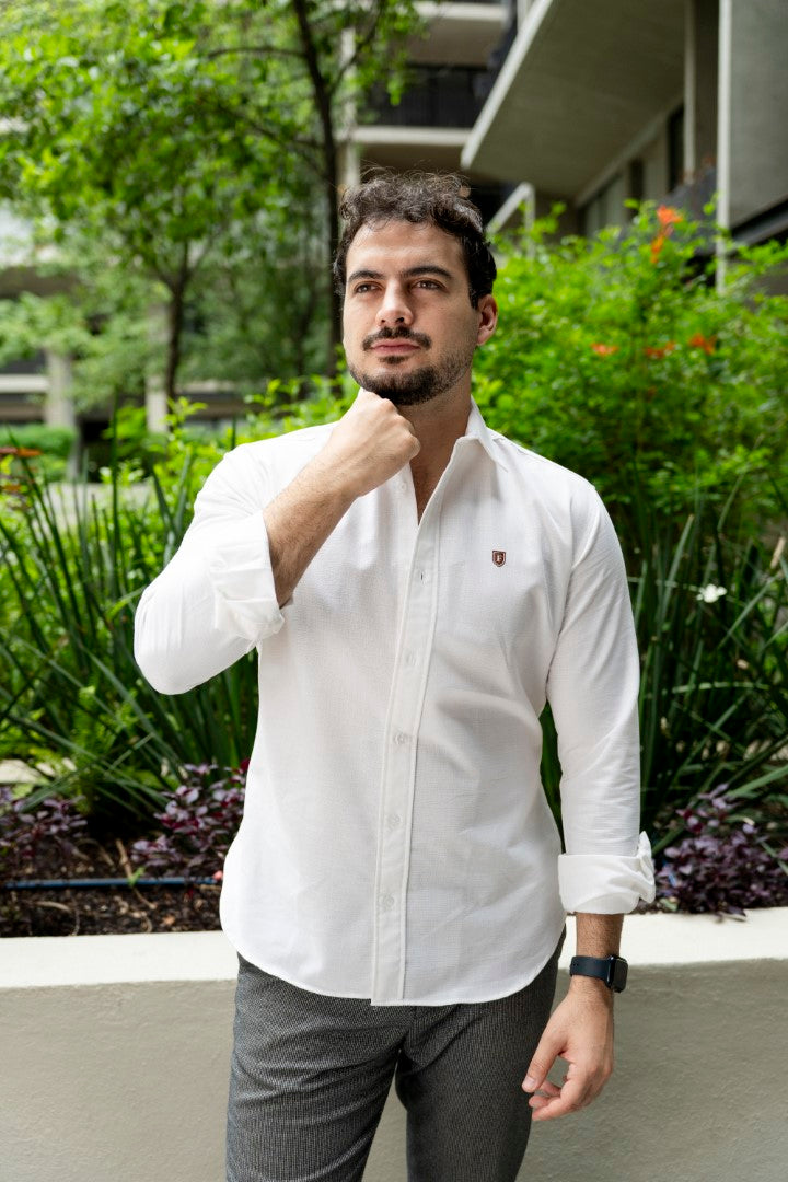Camisa de Manga Larga Blanco FOR 3217