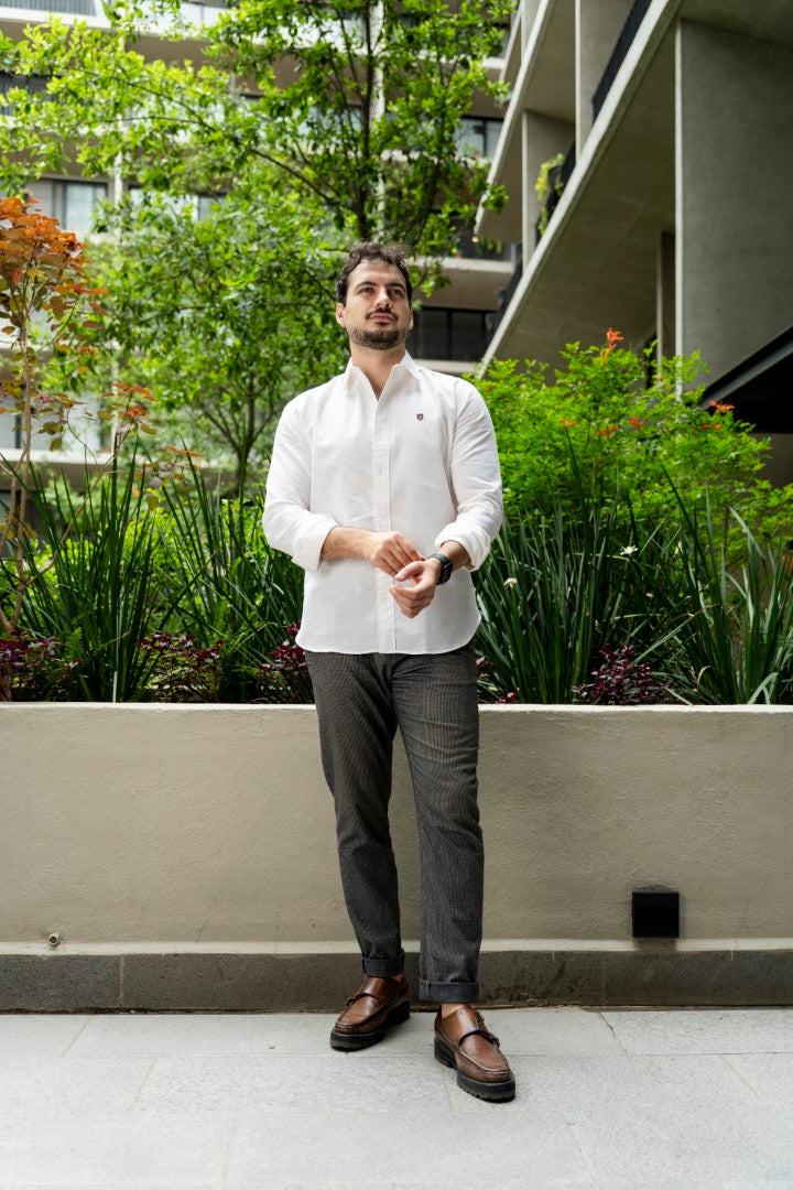 Camisa de Manga Larga Blanco FOR 3217