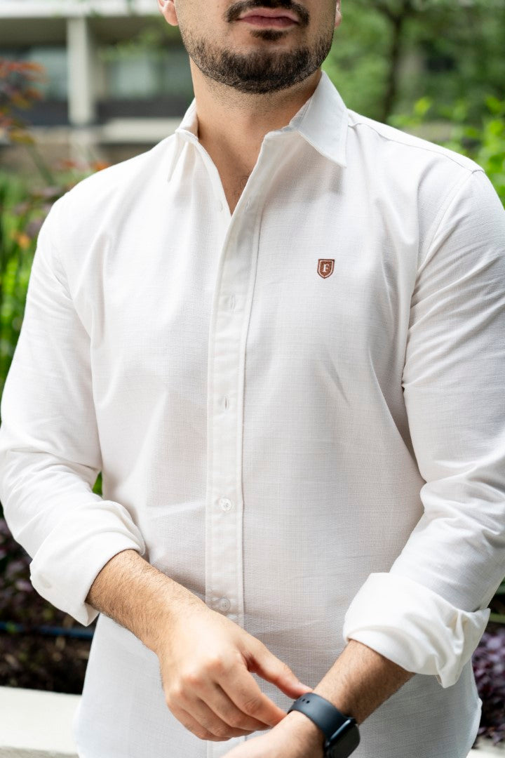 Camisa de Manga Larga Blanco FOR 3217