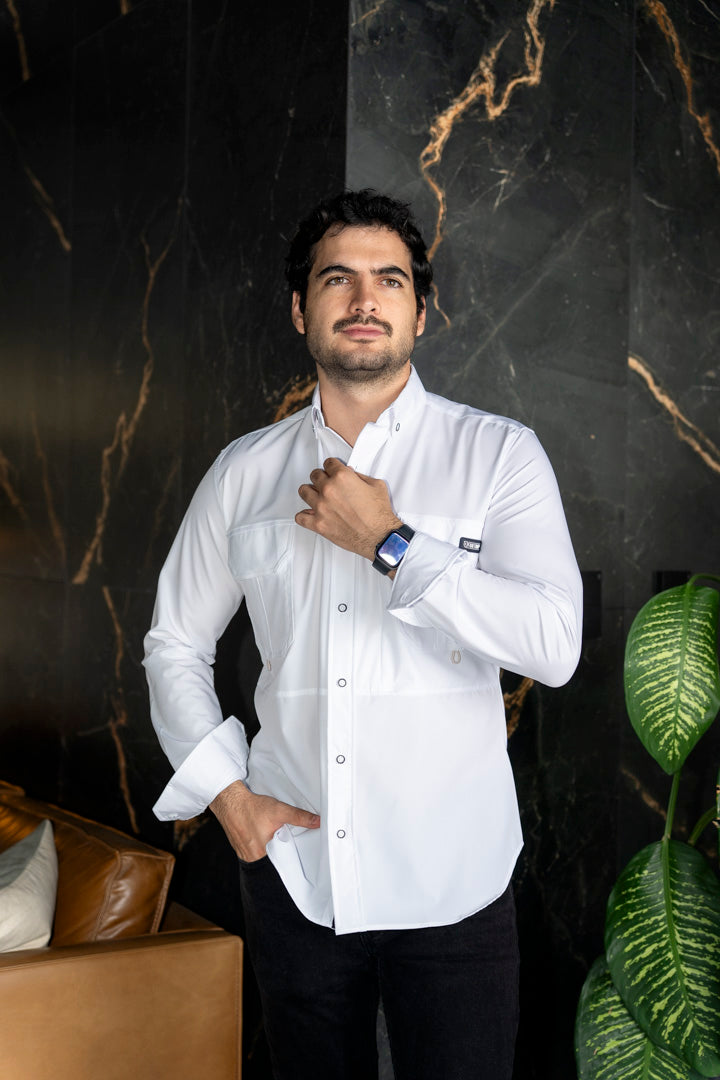 Camisa de Manga Larga Blanco Dryflex FOR 3285