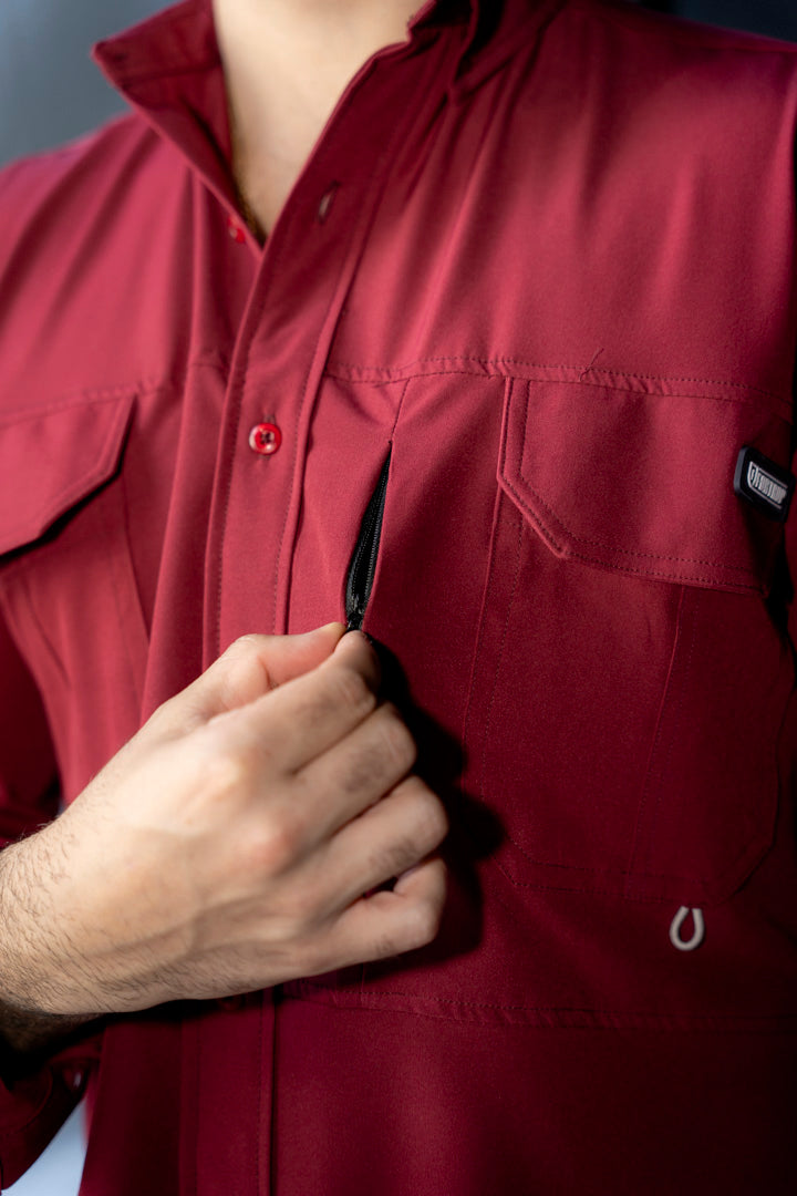Camisa de Manga Larga Vino Dryflex FOR 3290