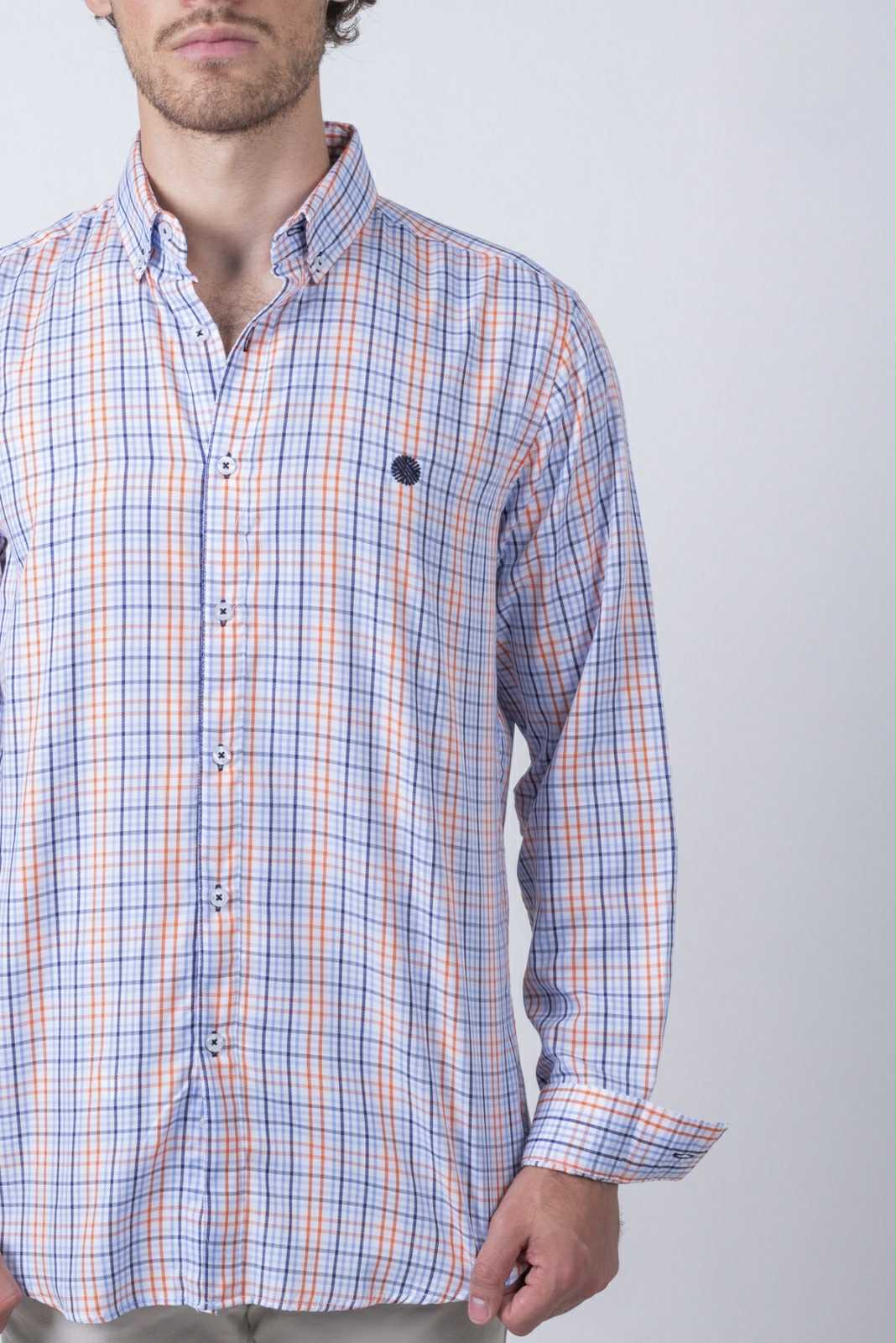 Camisa De Manga Larga A Cuadros MR-1573