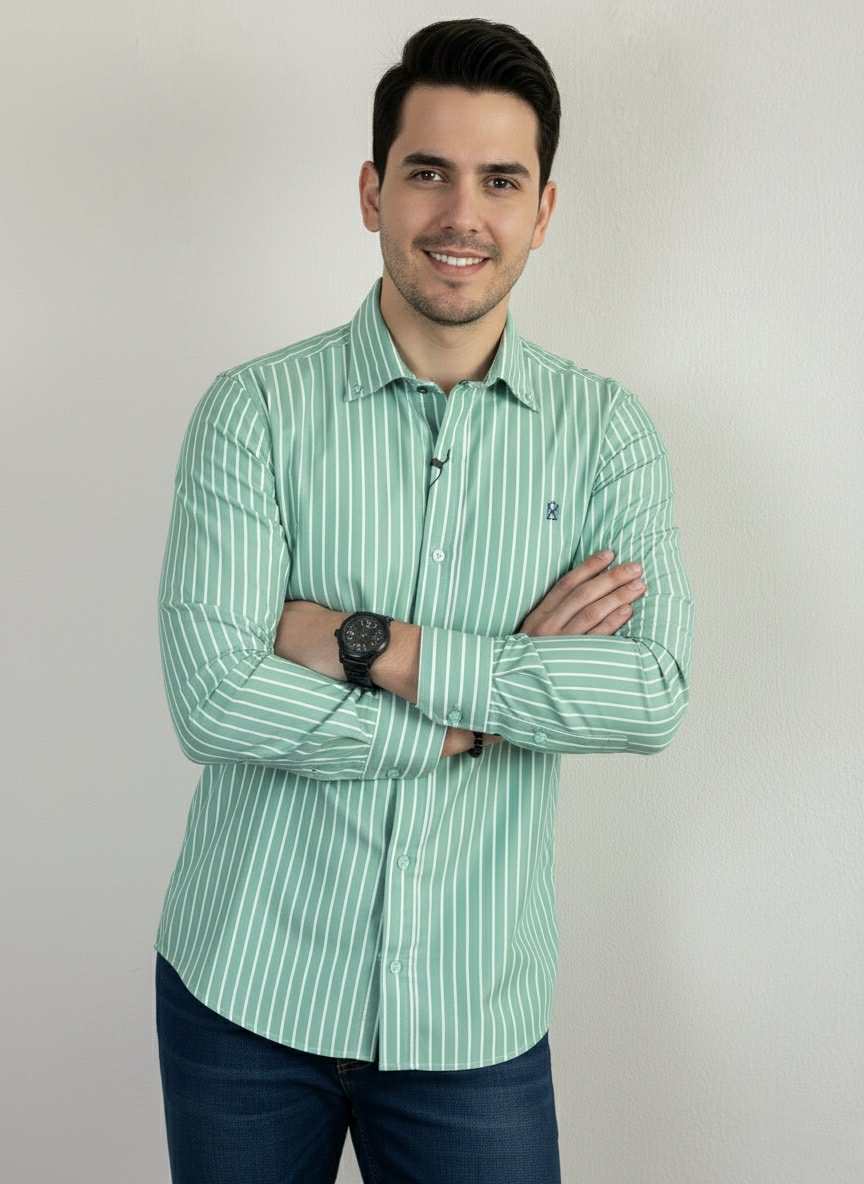 Camisa Rayas Verdes