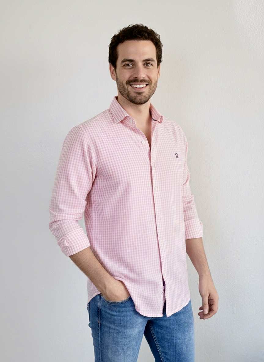 Camisa Cuadros Rosa