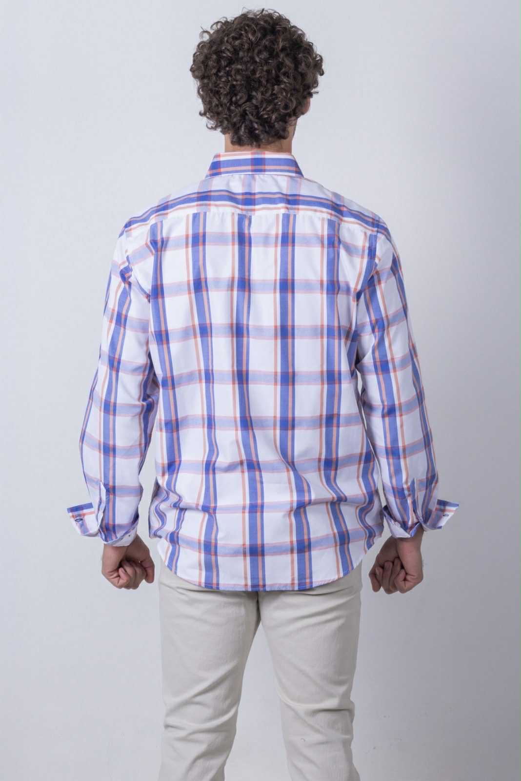 Camisa De Manga Larga A Cuadros MR-1495